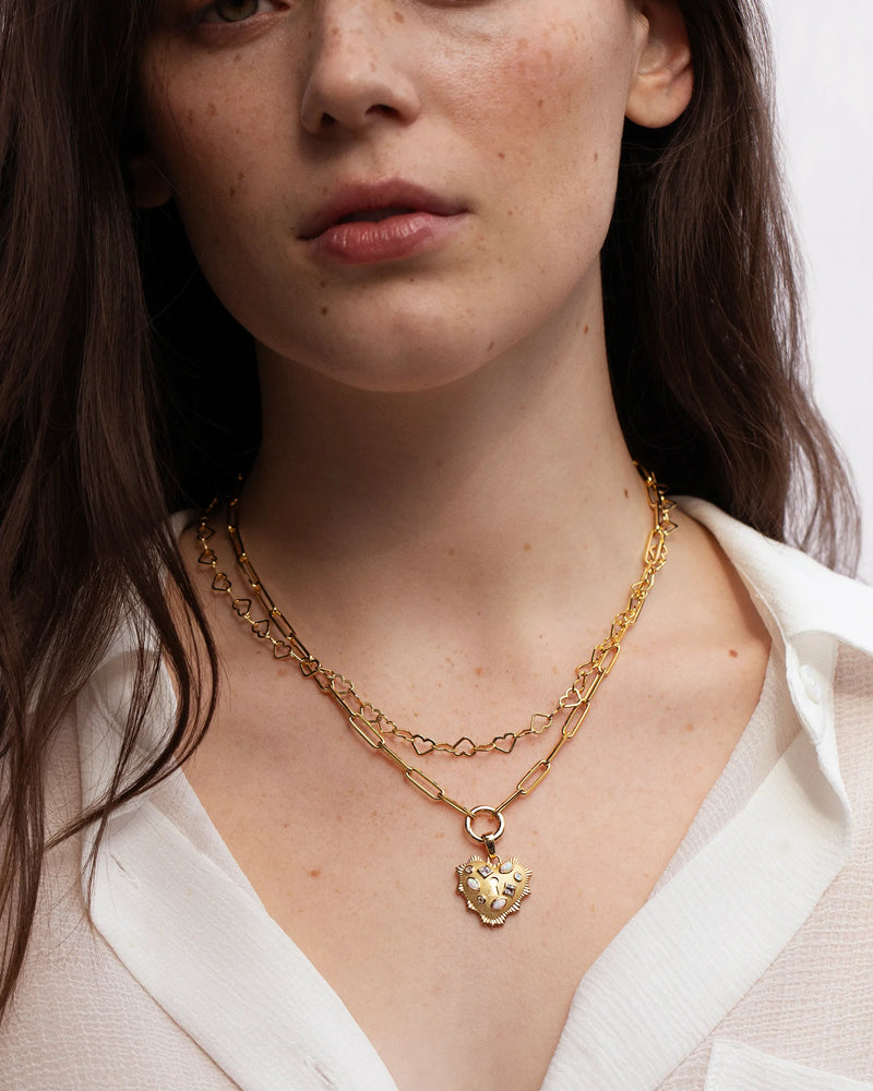 Awe Inspired Necklaces Gemstone Heart Necklace Set