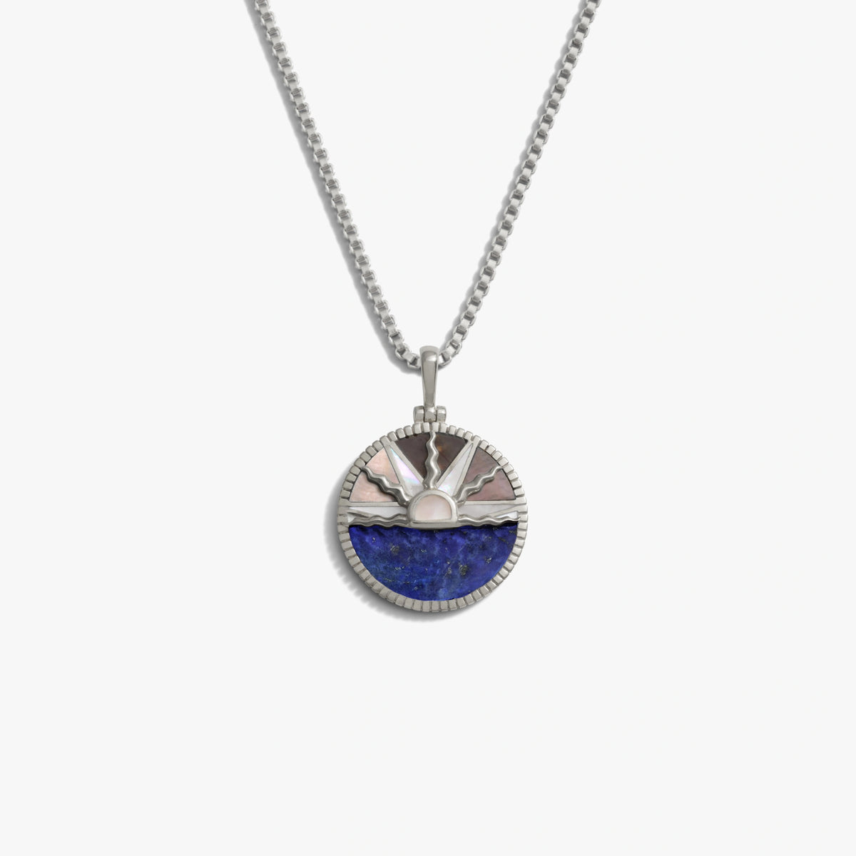 Awe Inspired Necklaces Gemstone Inlay Sunrise Necklace