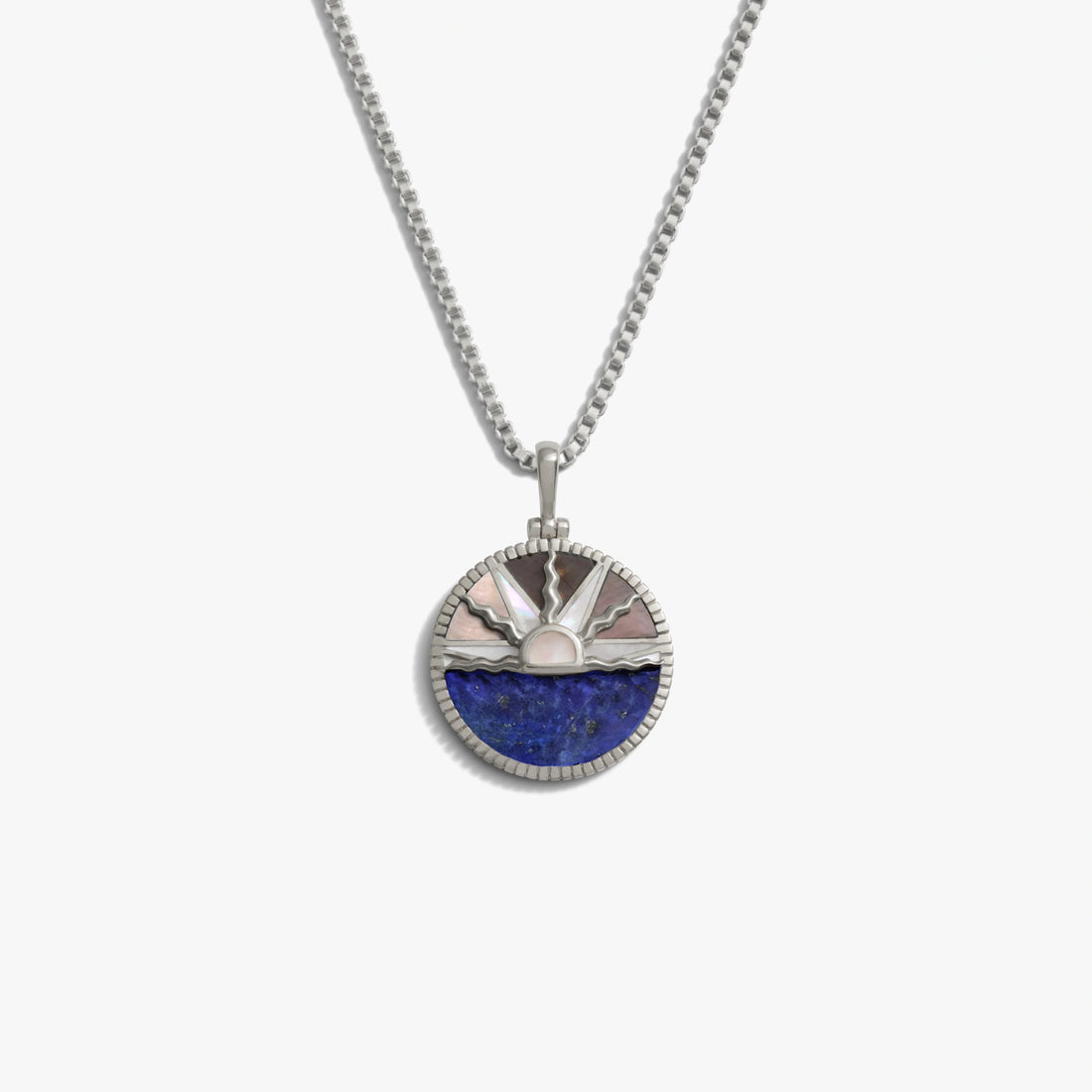 Awe Inspired Necklaces Gemstone Inlay Sunrise Necklace