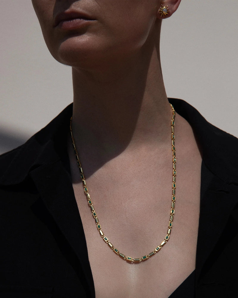 Awe Inspired Necklaces Geo Link Tennis Necklace