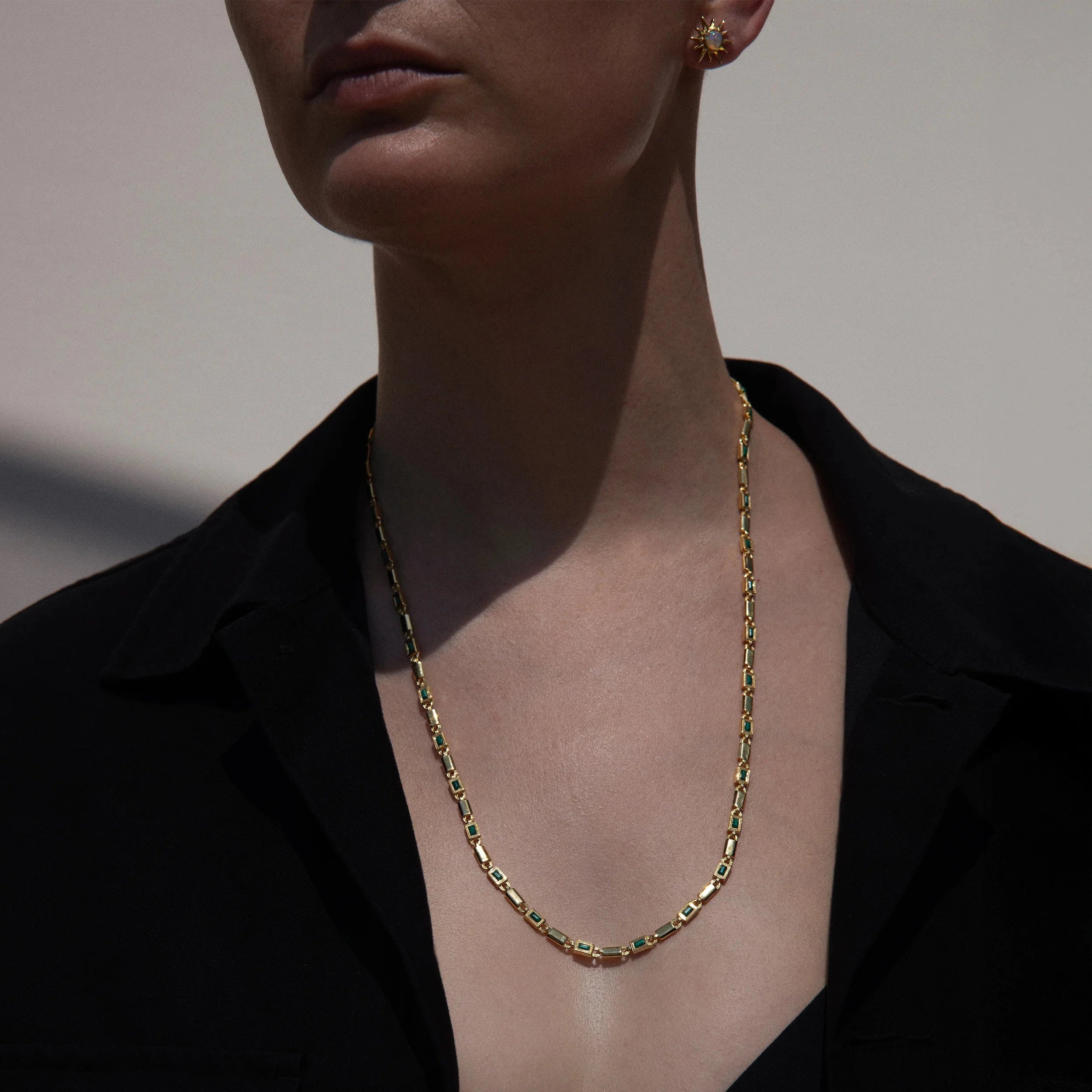 Awe Inspired Necklaces Geo Link Tennis Necklace