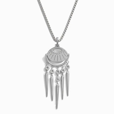 Awe Inspired Necklaces Grey Moonstone Wind Chime Necklace