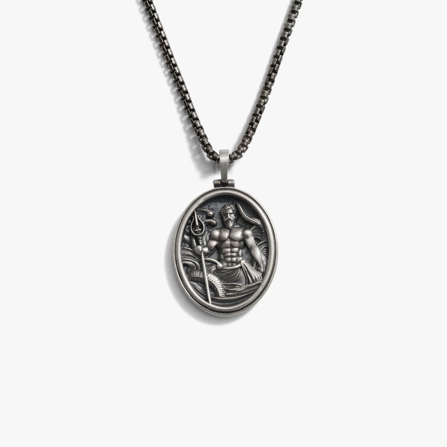Awe Inspired Necklaces Gunmetal Poseidon Necklace