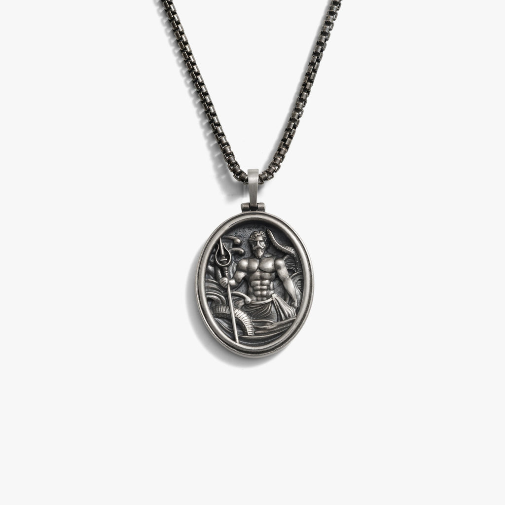 Awe Inspired Necklaces Gunmetal Poseidon Necklace
