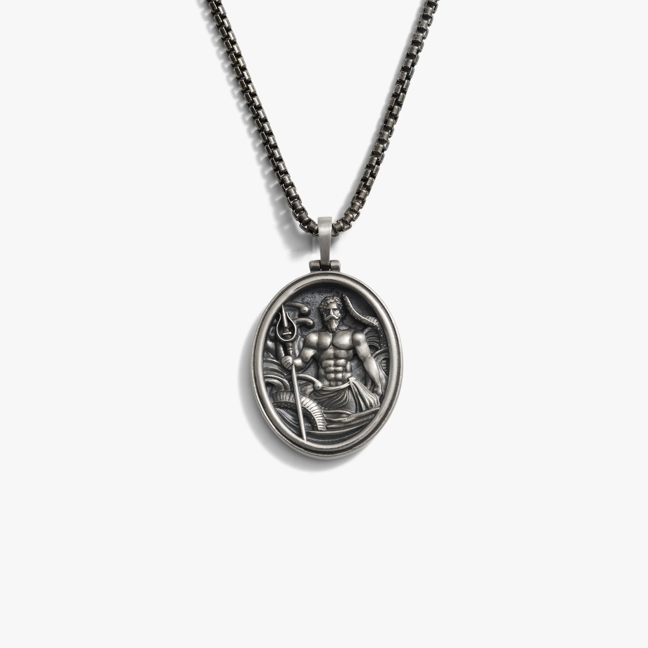 Awe Inspired Necklaces Gunmetal Poseidon Necklace