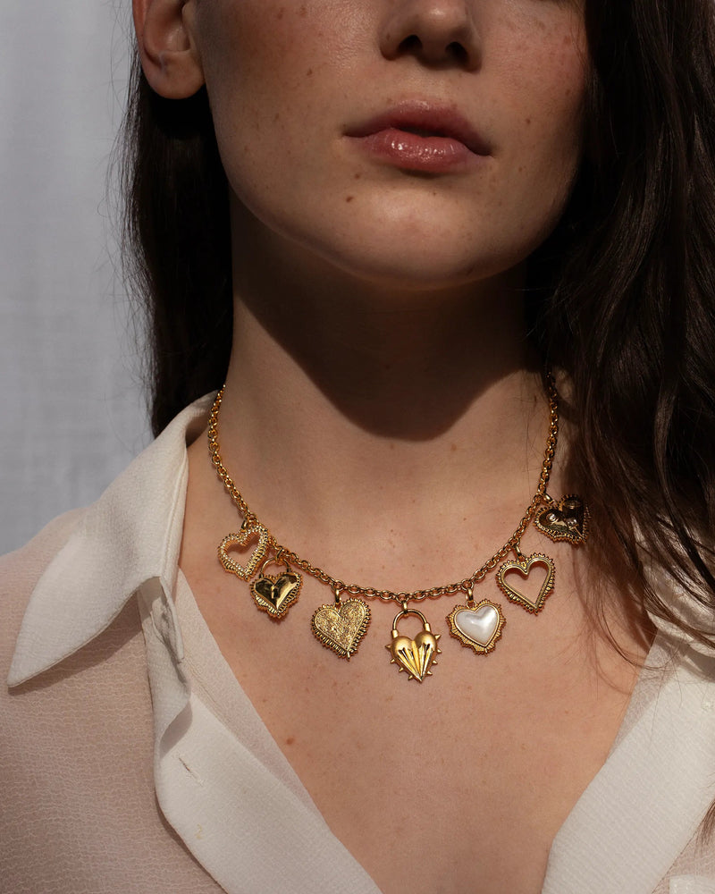 Awe Inspired Necklaces Heart Statement Chain Necklace