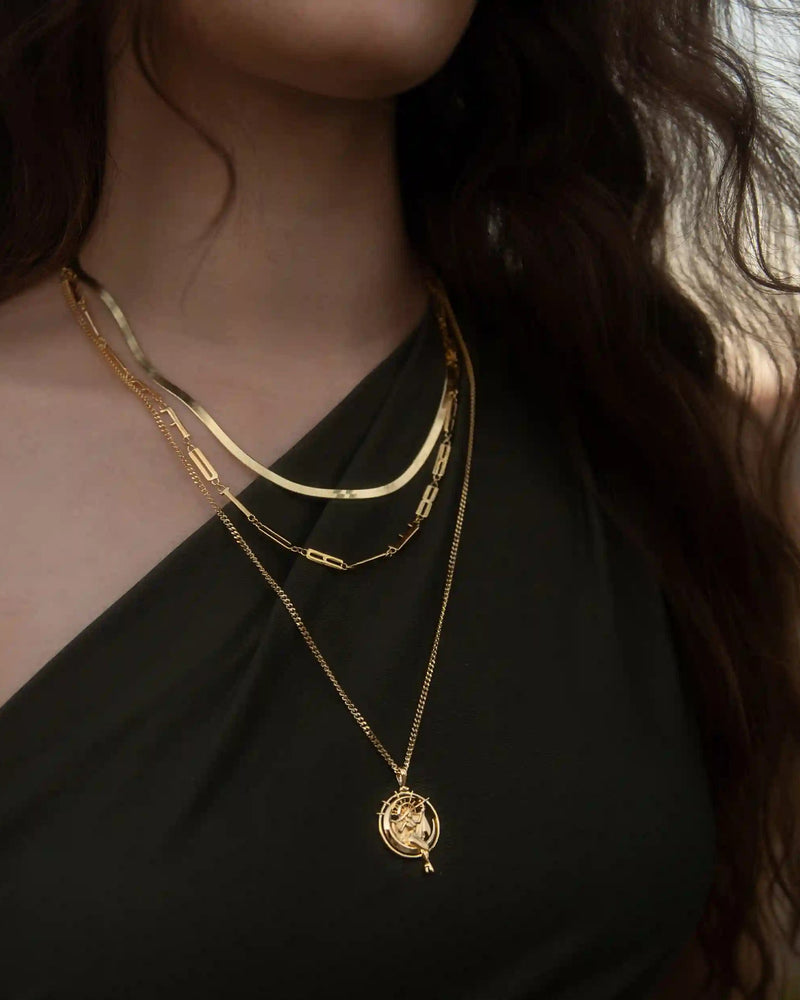 Awe Inspired Necklaces Herringbone Chain Necklace