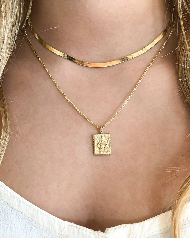 Awe Inspired Necklaces Herringbone Chain Necklace