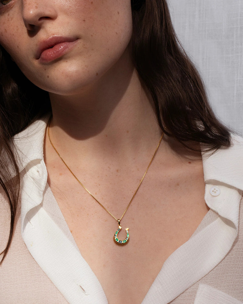 Awe Inspired Necklaces Horseshoe Charm Necklace