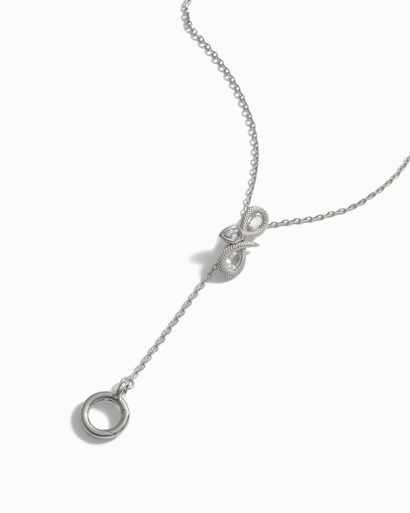 Awe Inspired Necklaces Infinity Snake Charm Collector Lariat