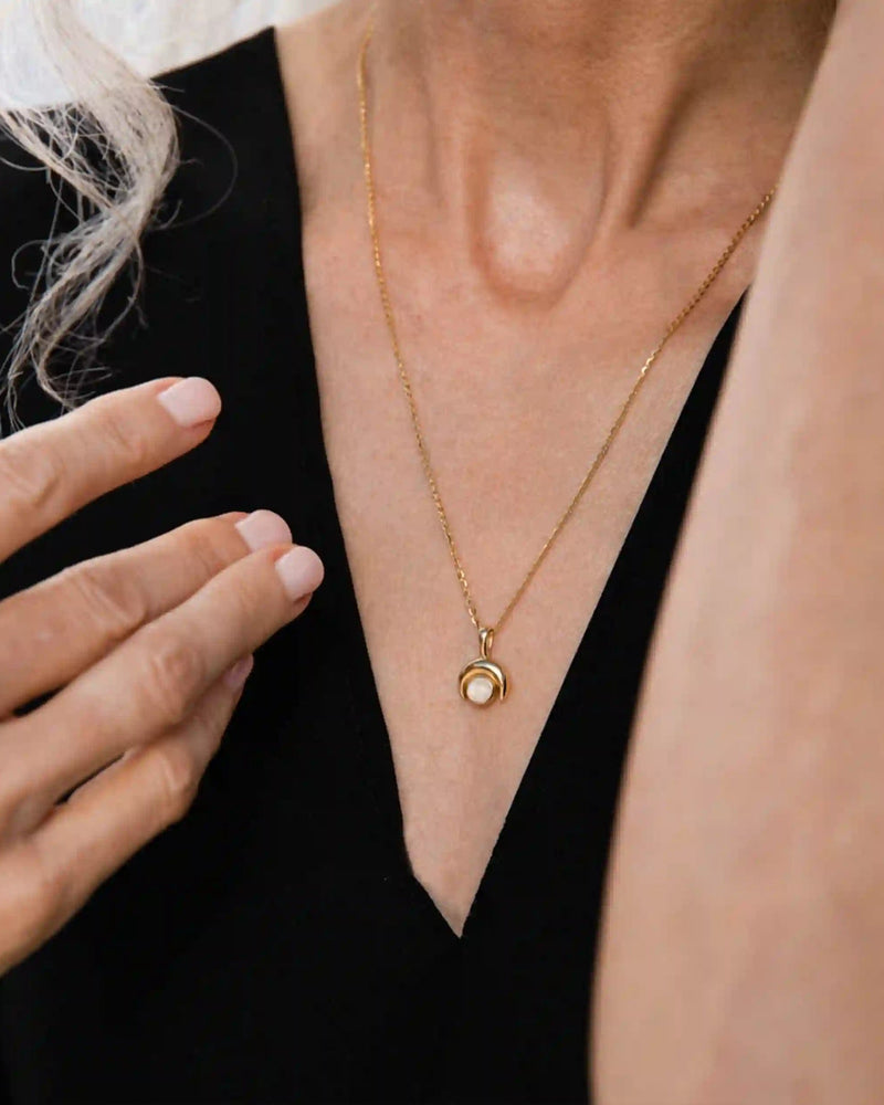 Awe Inspired Necklaces Inverted Moon Necklace