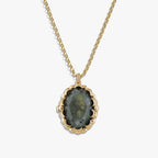 Awe Inspired Necklaces Labradorite / 14K Yellow Gold Vermeil / 16-18" Rolo Oracle Locket Necklace