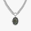 Awe Inspired Necklaces Labradorite / .925 Sterling Silver / 16" Oracle Locket Cuban Collector Set