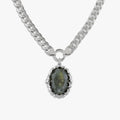 Awe Inspired Necklaces Labradorite / .925 Sterling Silver / 16" Oracle Locket Cuban Collector Set