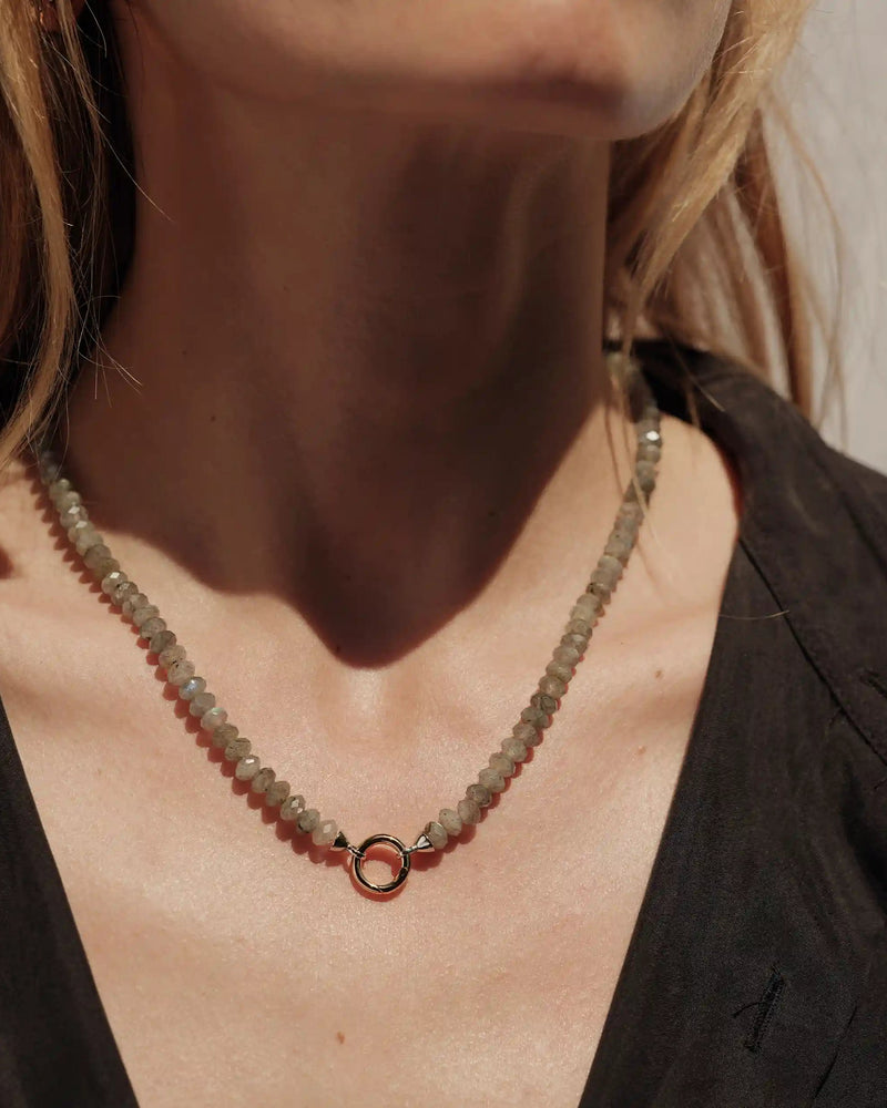 Awe Inspired Necklaces Labradorite Beaded Charm Collector Necklace