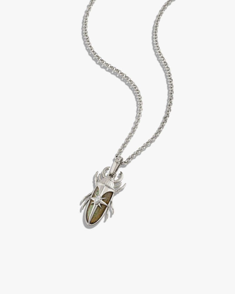 Awe Inspired Necklaces Labradorite Beetle Necklace