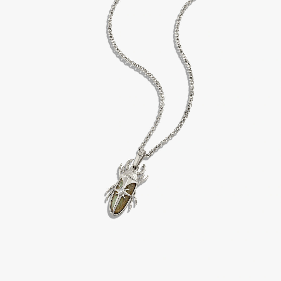 Awe Inspired Necklaces Labradorite Beetle Necklace