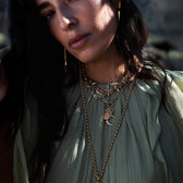 Awe Inspired Necklaces Labradorite Triple Moon Tennis Necklace