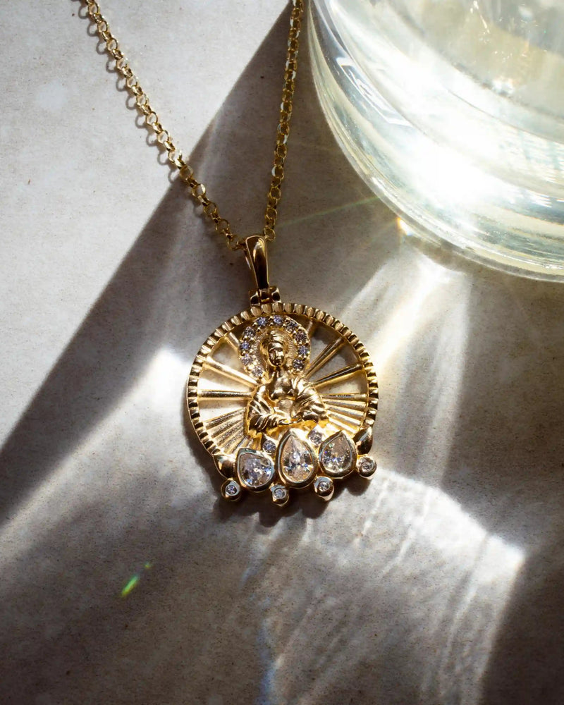 Awe Inspired Necklaces Lady Buddha Goddess Necklace