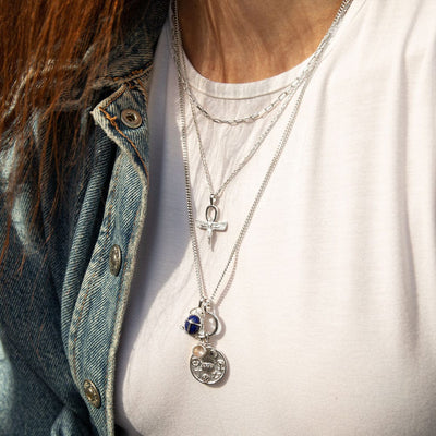 Awe Inspired Necklaces Lapis Lazuli Scarab Necklace