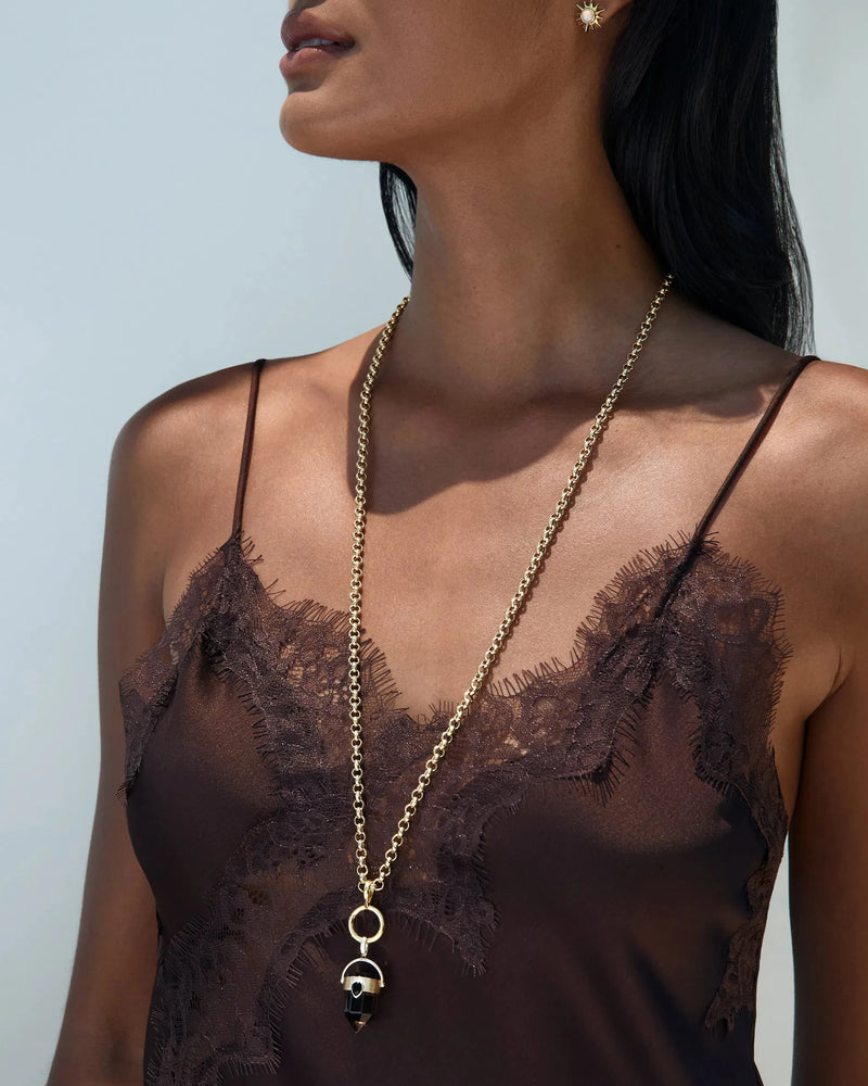 Awe Inspired Necklaces Long Rolo Manifestation Necklace