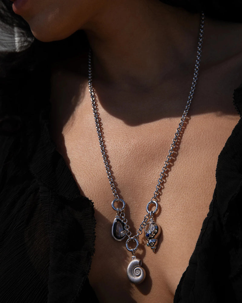 Awe Inspired Necklaces Long Triple Charm Collector Necklace