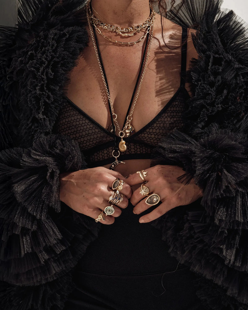 Awe Inspired Necklaces Long Triple Charm Collector Necklace