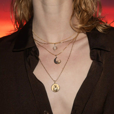 Awe Inspired Necklaces Man in the Moon Moonstone Necklace