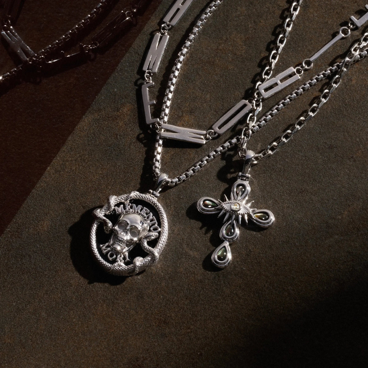 Awe Inspired Necklaces Memento Mori and Affirmation Necklace Set