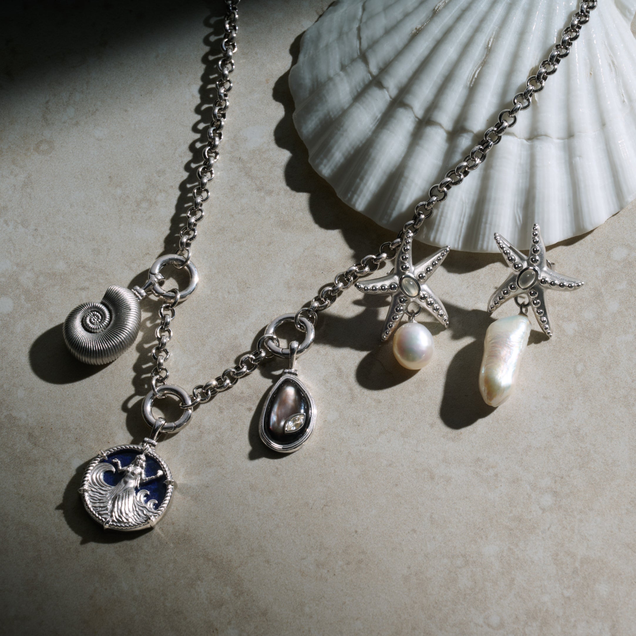 Awe Inspired Necklaces Men's Deep Sea Ammonite Shell Necklace