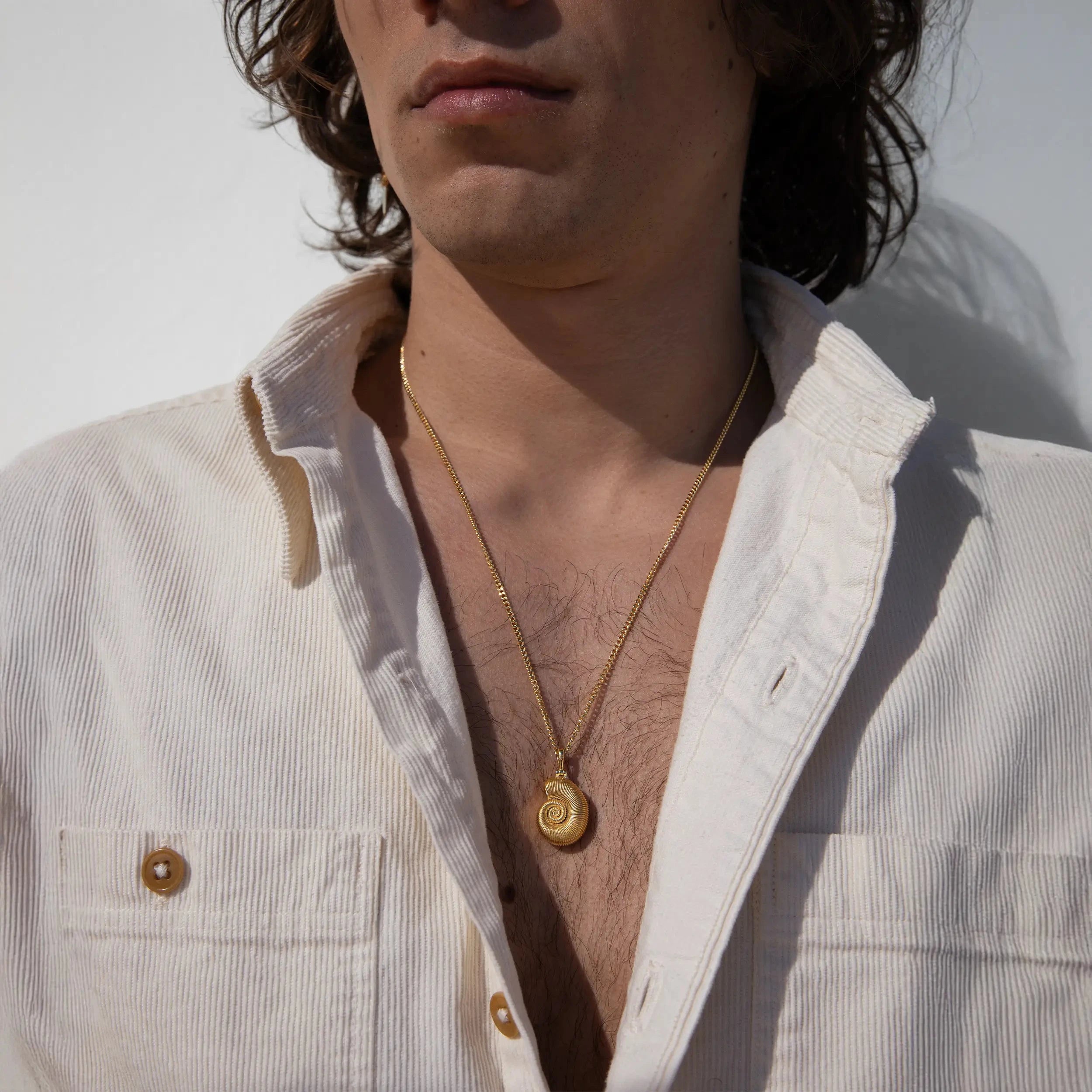 Awe Inspired Necklaces Men's Deep Sea Ammonite Shell Necklace