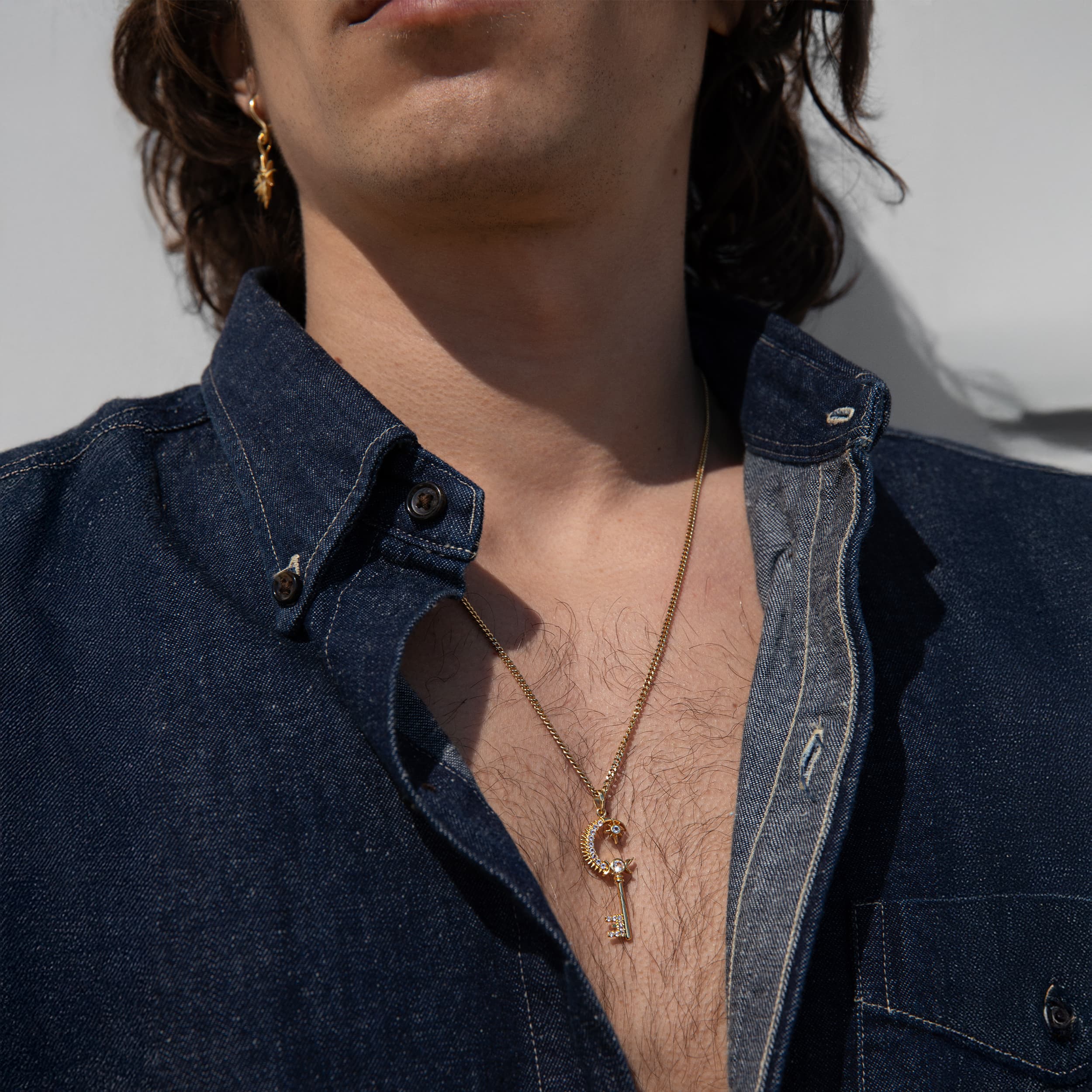 Awe Inspired Necklaces Men's Gate of Heaven Key Necklace