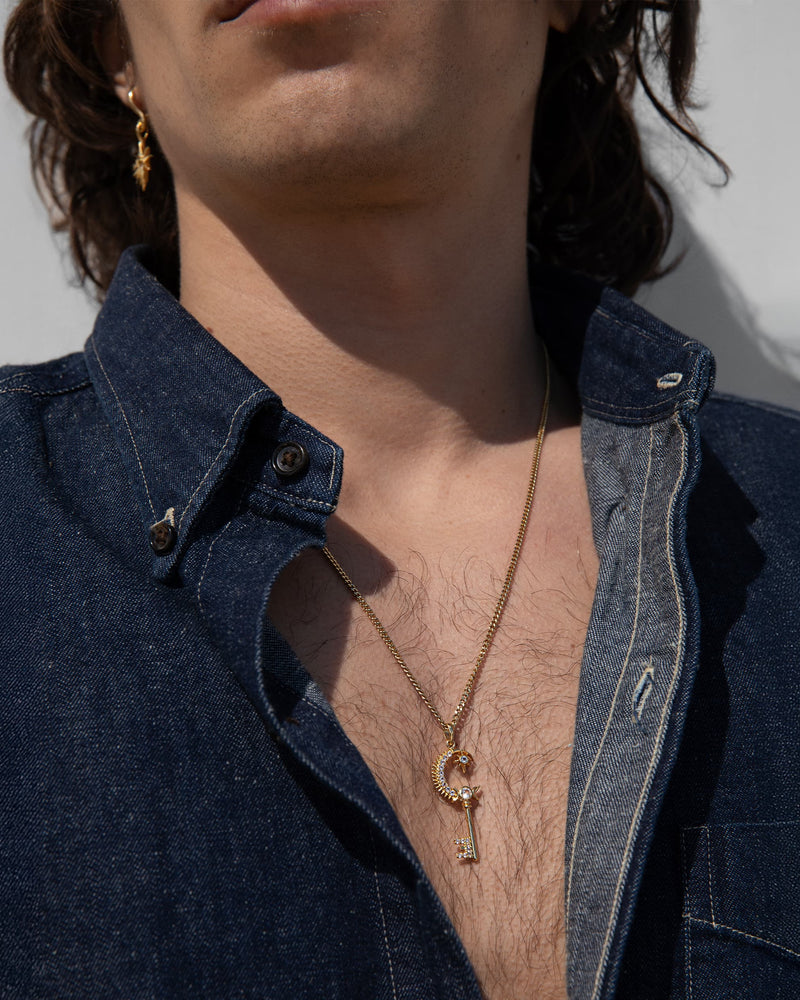 Awe Inspired Necklaces Men's Gate of Heaven Key Necklace