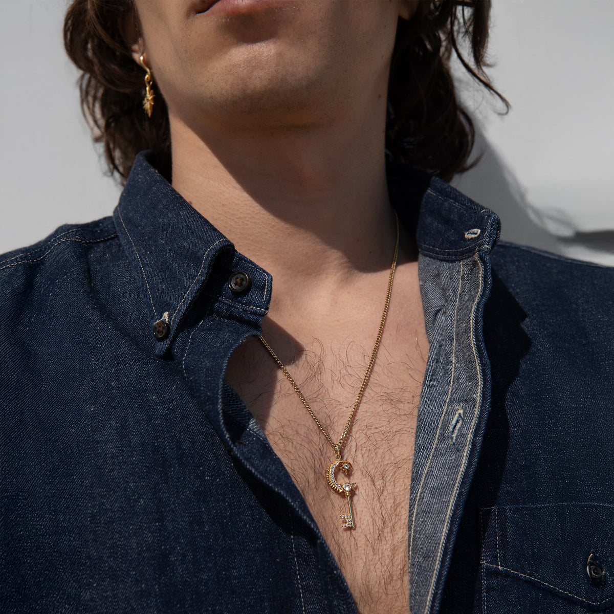 Awe Inspired Necklaces Men's Gate of Heaven Key Necklace