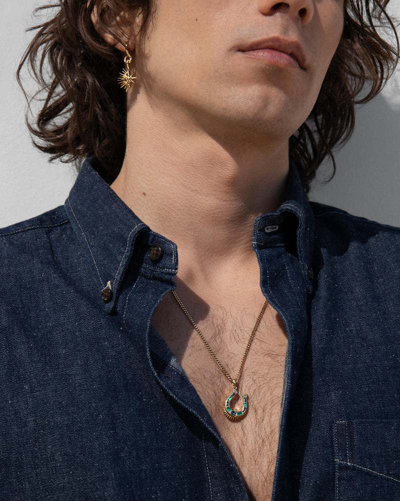 Awe Inspired Necklaces Men's Horseshoe Necklace