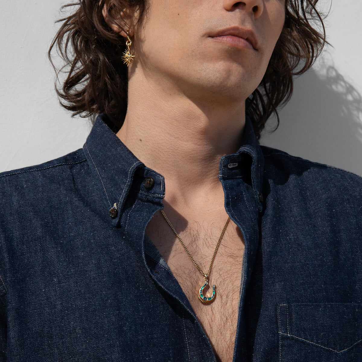 Awe Inspired Necklaces Men's Horseshoe Necklace