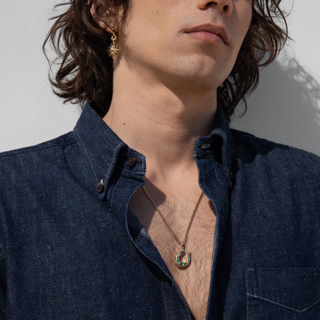 Awe Inspired Necklaces Men's Horseshoe Necklace