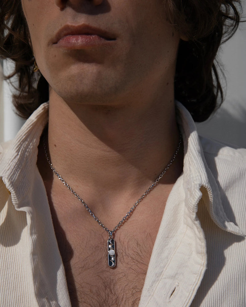 Awe Inspired Necklaces Men's Moon Phase Necklace