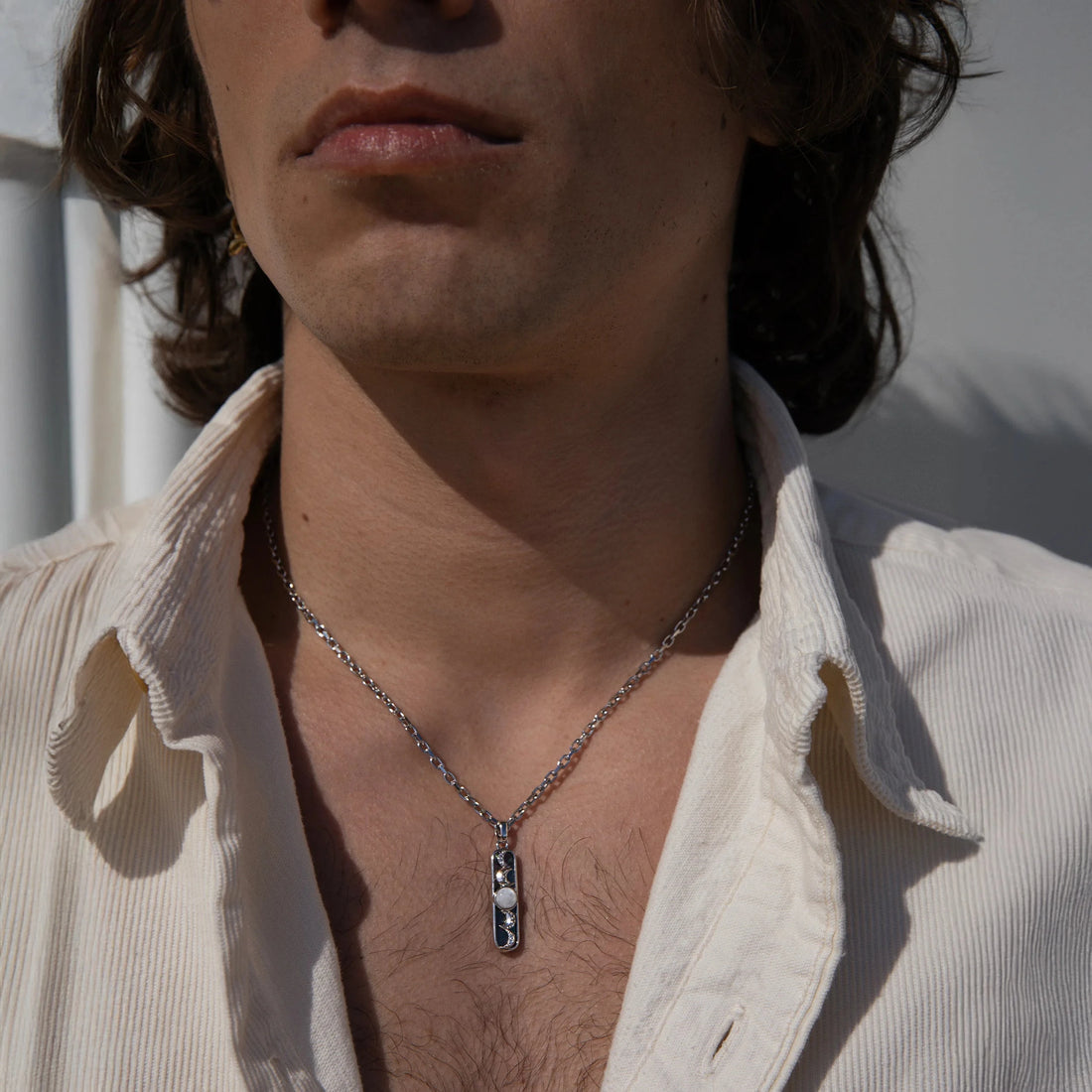 Awe Inspired Necklaces Men's Moon Phase Necklace