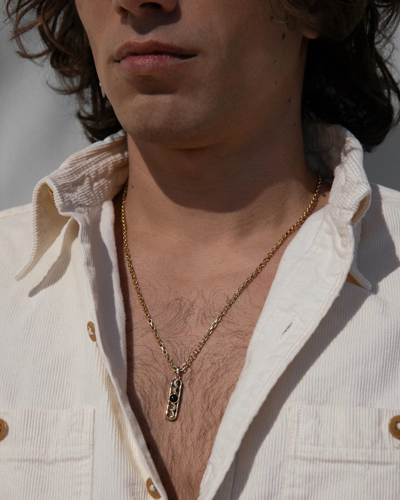 Awe Inspired Necklaces Men's Moon Phase Necklace