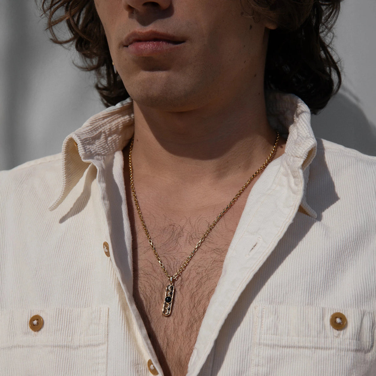 Awe Inspired Necklaces Men's Moon Phase Necklace