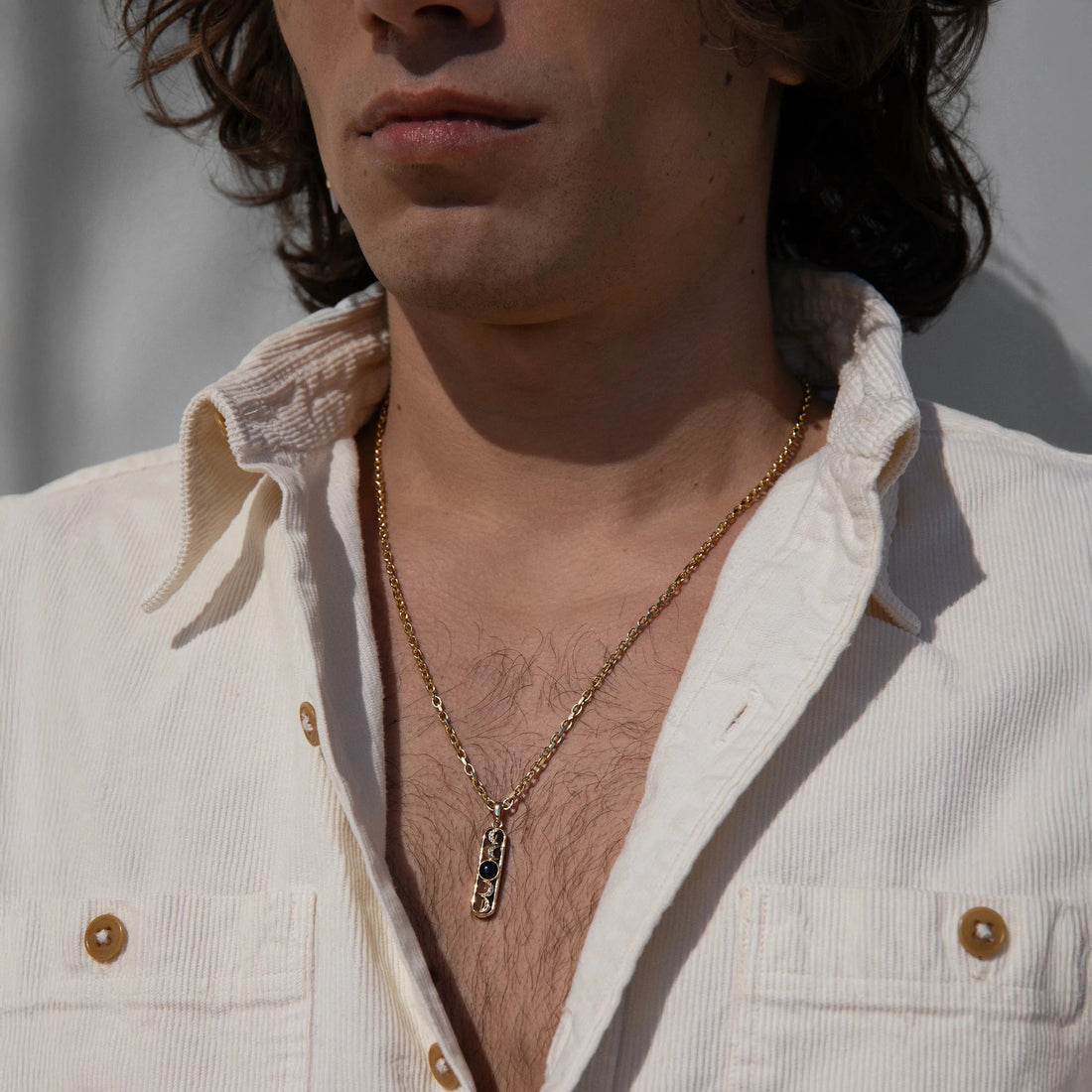 Awe Inspired Necklaces Men's Moon Phase Necklace