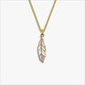Awe Inspired Necklaces Men's Mother of Pearl Feather Necklace