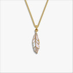 Awe Inspired Necklaces Men's Mother of Pearl Feather Necklace