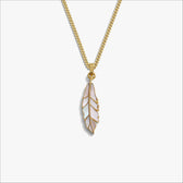 Awe Inspired Necklaces Men's Mother of Pearl Feather Necklace