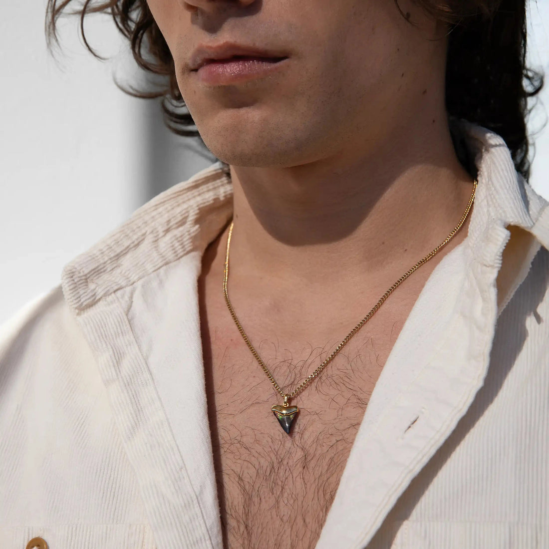 Awe Inspired Necklaces Men's Shark Tooth Necklace