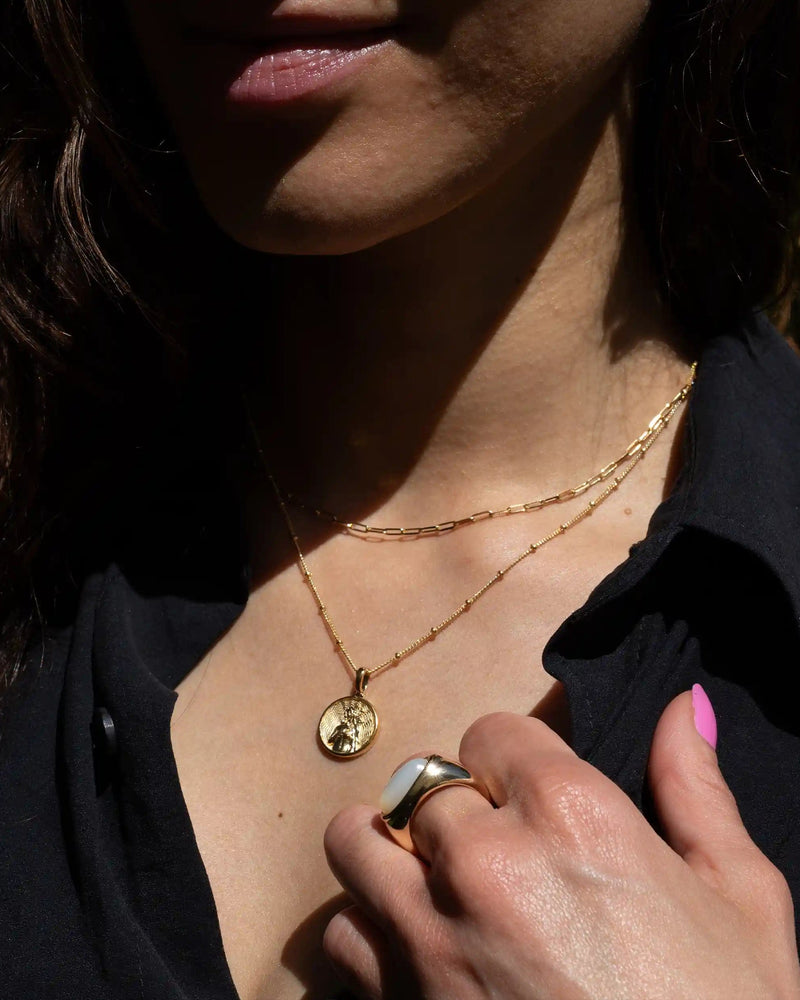 Awe Inspired Necklaces Mini Aphrodite + Delicate Paperclip Necklace Set