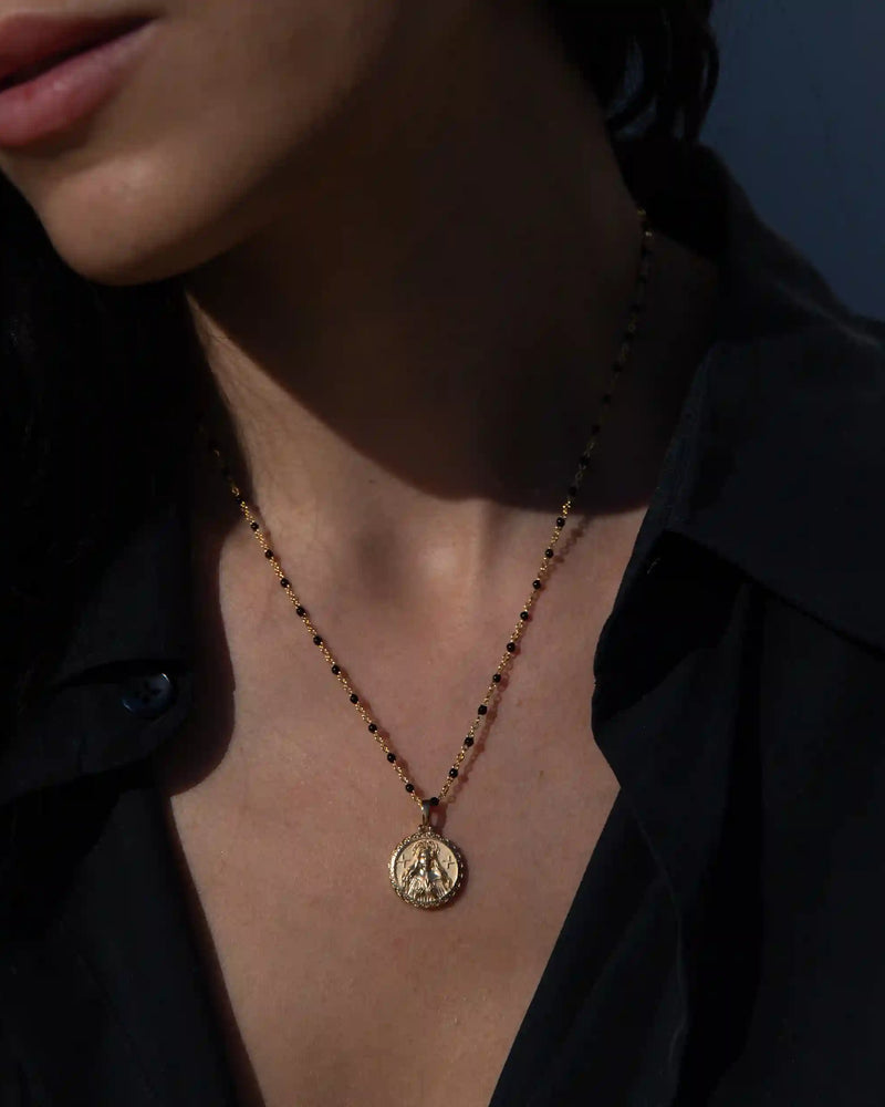 Awe Inspired Necklaces Mini Brigid on Black Enamel