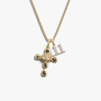 Awe Inspired Necklaces Mini Evil Eye Cross and Angel Number Set