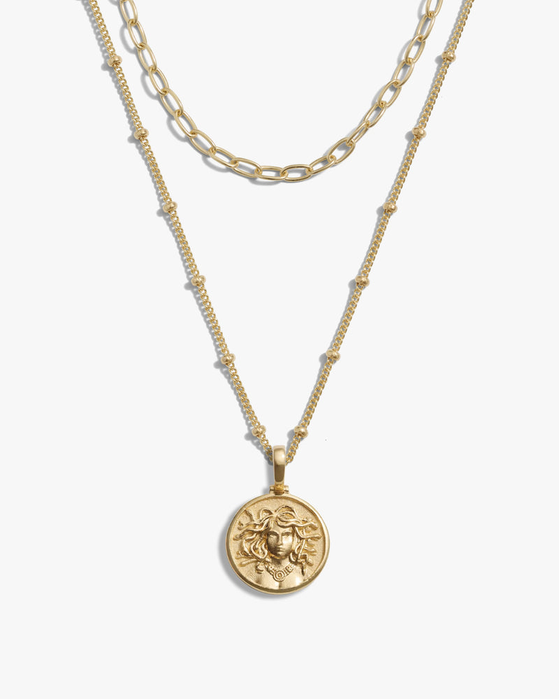 Awe Inspired Necklaces Mini Medusa with Delicate Paperclip